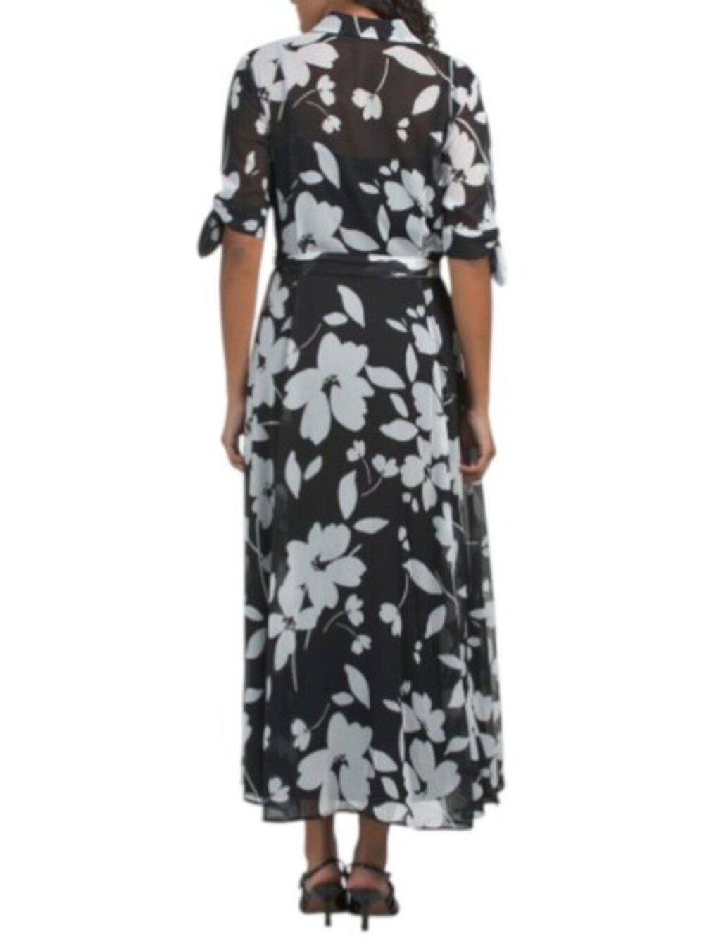 CALVIN KLEIN Tie Sleeve Maxi Shirt Dress ♥️ - Picture 2 of 4